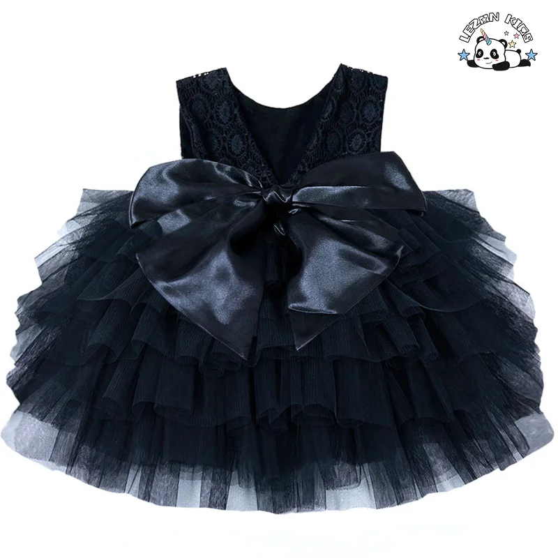 LEZONKIDS - Customizable New Fashion Mesh Lace Belt Sleeveless Girls Summer Dress Kids Princess Dress Party Dresses